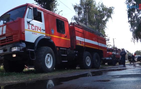 В Курской области пострадал мужчина при пожаре