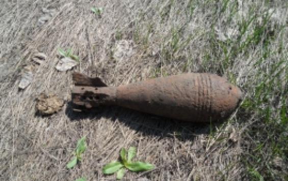 В Курской области была обнаружена миномётная мина