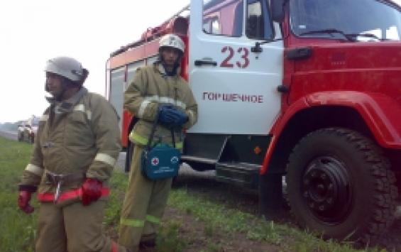 В Курской области в жилом доме сгорела крыша