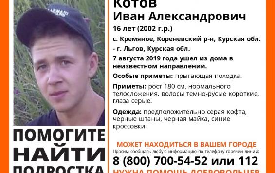 В Курской области пропал подросток