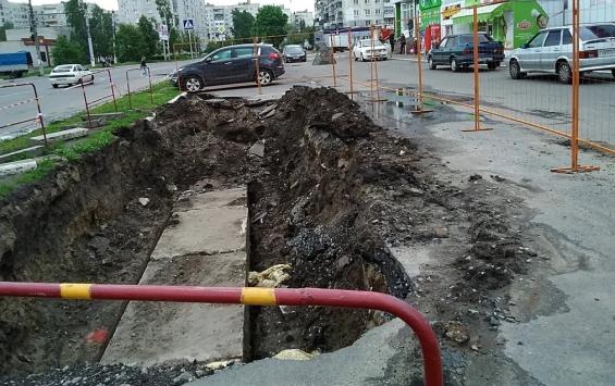 Завершены ремонтные работы на курской тепломагистрали по улице Гагарина