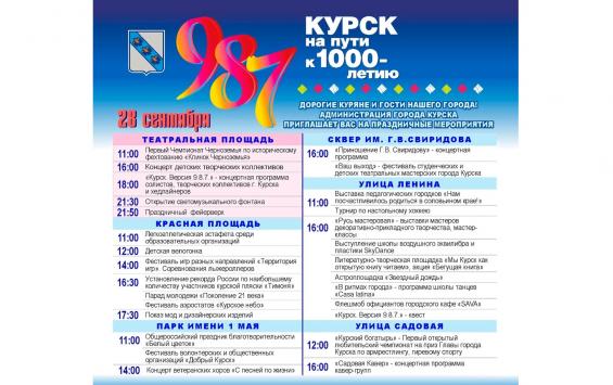 Как пройдёт День города в центре Курска
