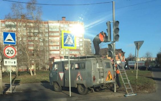 Новые светофоры продолжают появляться на курских улицах