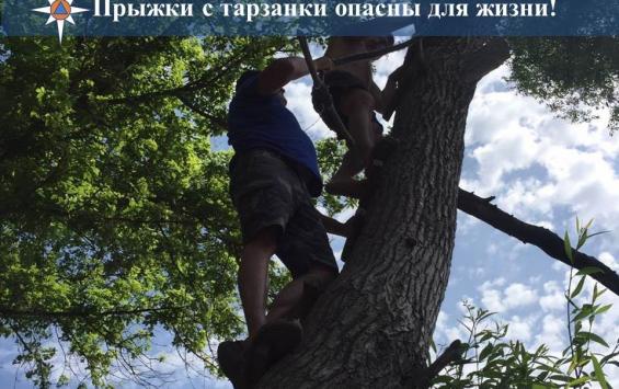 В Курской области спасатели срезают тарзанки у воды