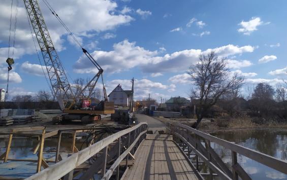 В Курчатовском районе строят мост через Сейм