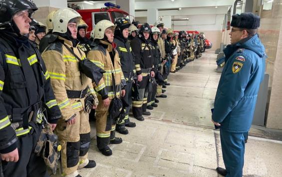 В Курске успешно завершилась тренировка огнеборцев