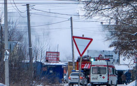 В Курске утром 9 января произошёл пожар в здании на Волокно