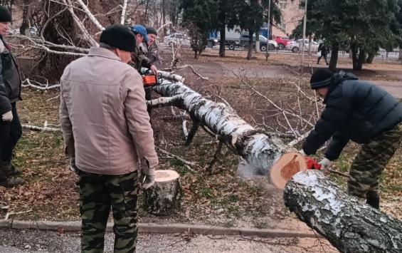 В Курске устраняют последствия вчерашней непогоды 