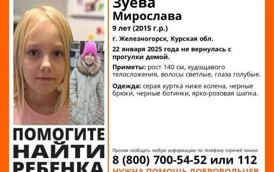 В Курской области пропала 9-летняя девочка