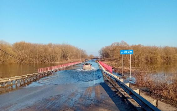 Глава Курчатовского района опубликовал фото подтопленного моста Глава Курчатовского района опубликовал фото подтопленного моста